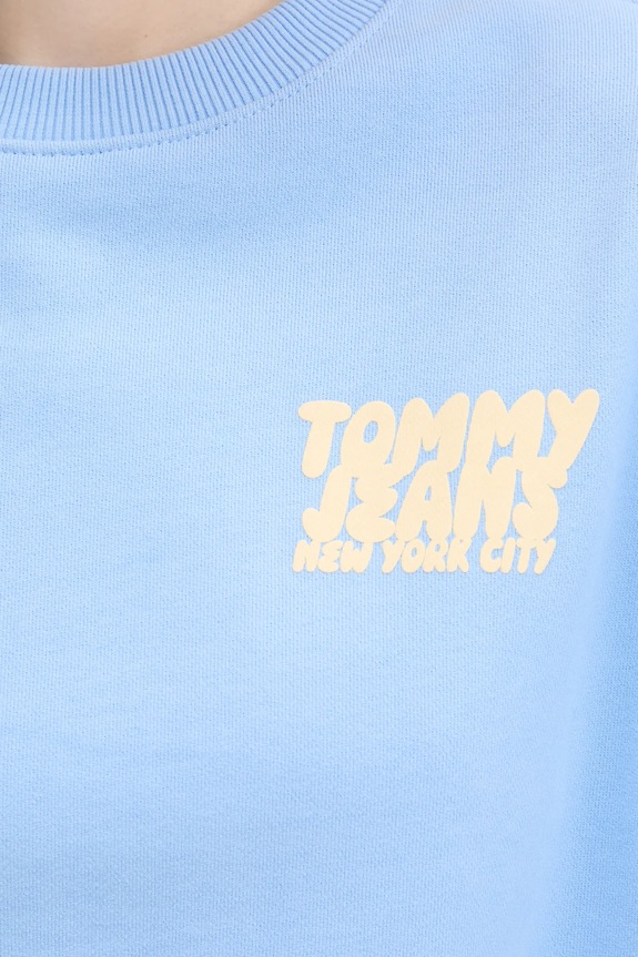 Tommy Jeans felpa in cotone DW0DW21345 blu