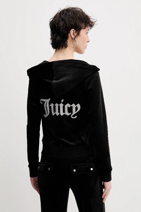 Odzież Juicy Couture bluza welurowa ROBERTSON CAVIAR JCBAS125805 czarny