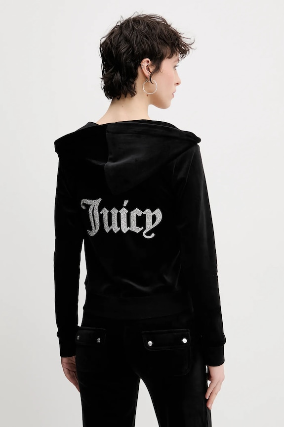 Odzież Juicy Couture bluza welurowa ROBERTSON CAVIAR JCBAS125805 czarny