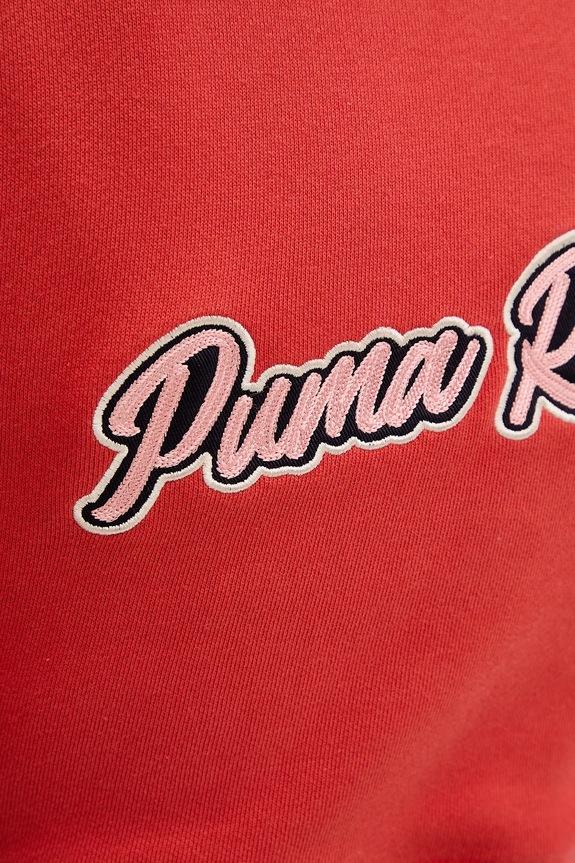 Puma felpa in cotone 629778 rosso