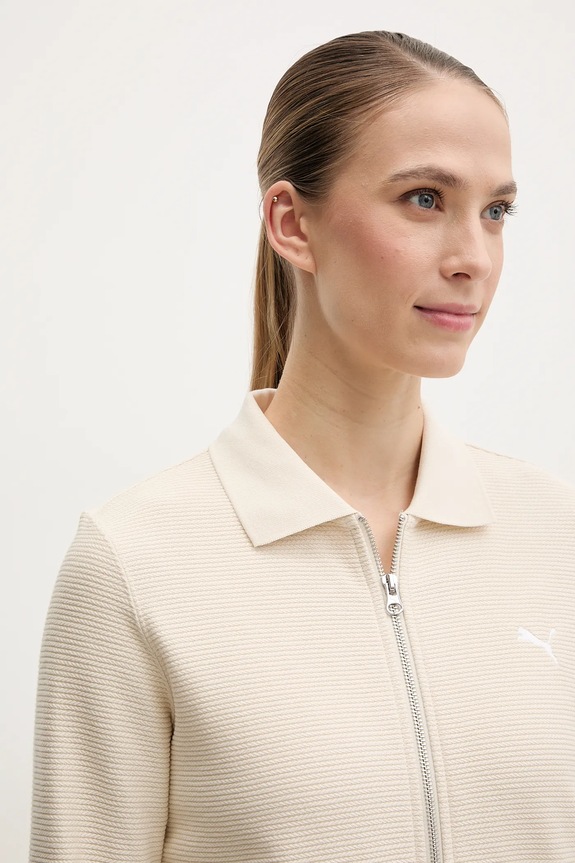 Puma bluza bawełniana beżowy 629781