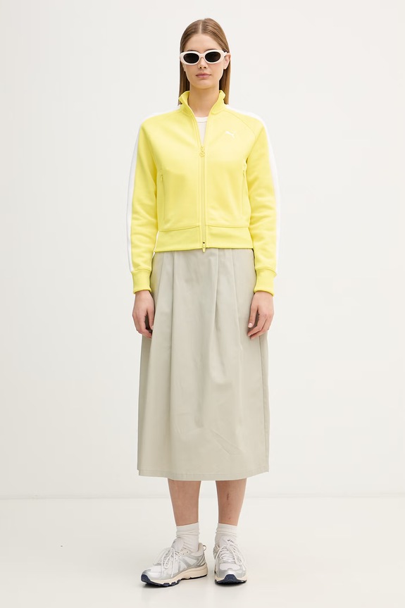 Puma rozepínací mikina dámská Always on 629796 žlutá SS26