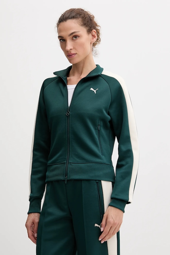 Puma hanorac cu fermoar de damă Always on cu modele verde 629796