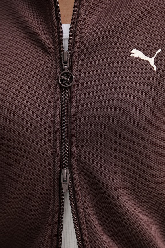 Puma mikina na zips dámska Always on 629796 hnedá