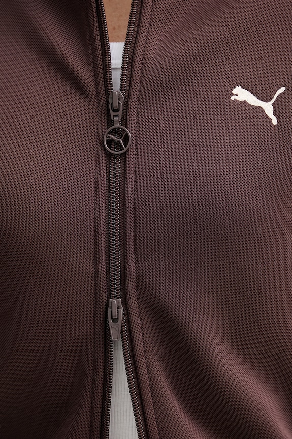 Puma mikina na zips dámska Always on 629796 hnedá