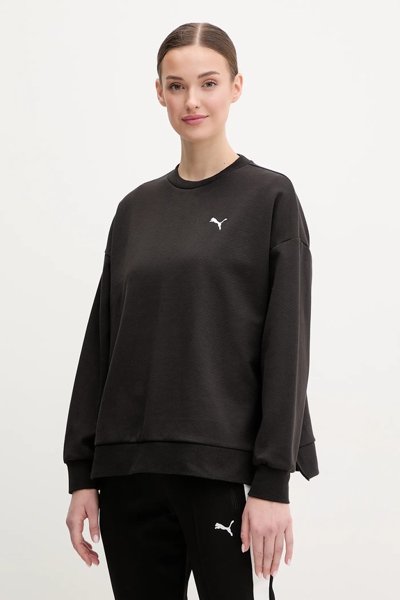 Puma felpa applique nero 630045