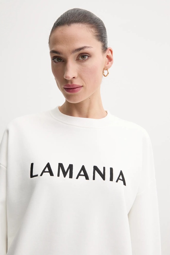 La Mania bluza damska z bawełną biały CHILL