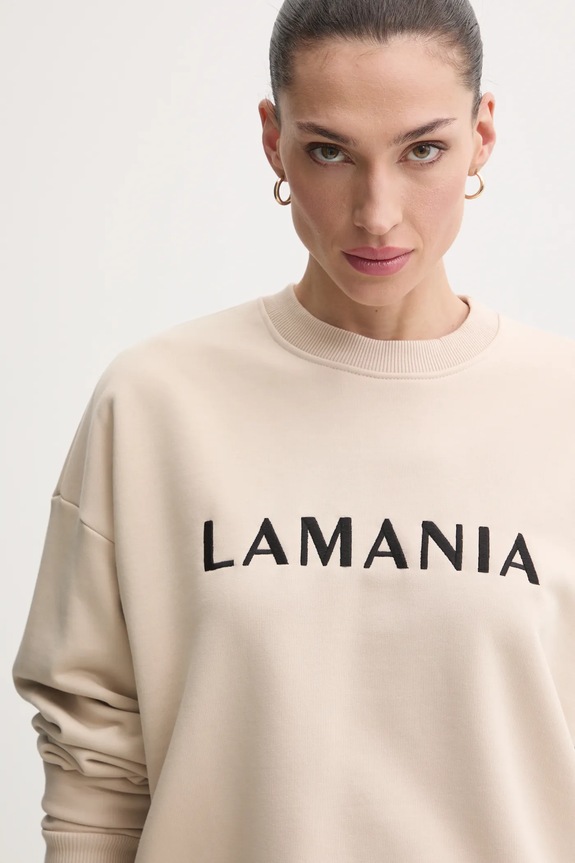 La Mania mikina dámská s bavlnou béžová CHILL