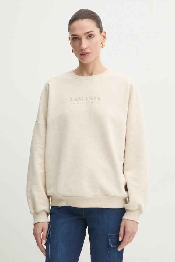 La Mania bluza aplikacja beżowy LM.LOVELY