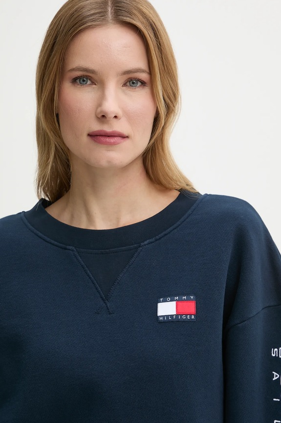 Ρούχα Βαμβακερή μπλούζα Tommy Hilfiger SAILING WW0WW46764 σκούρο μπλε