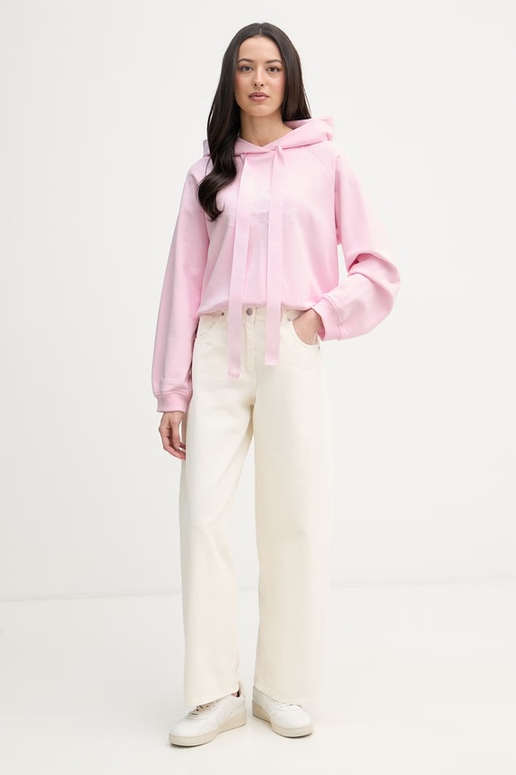 Joop! bluza z kapturem damska bawełniana 30046176 różowy SS26