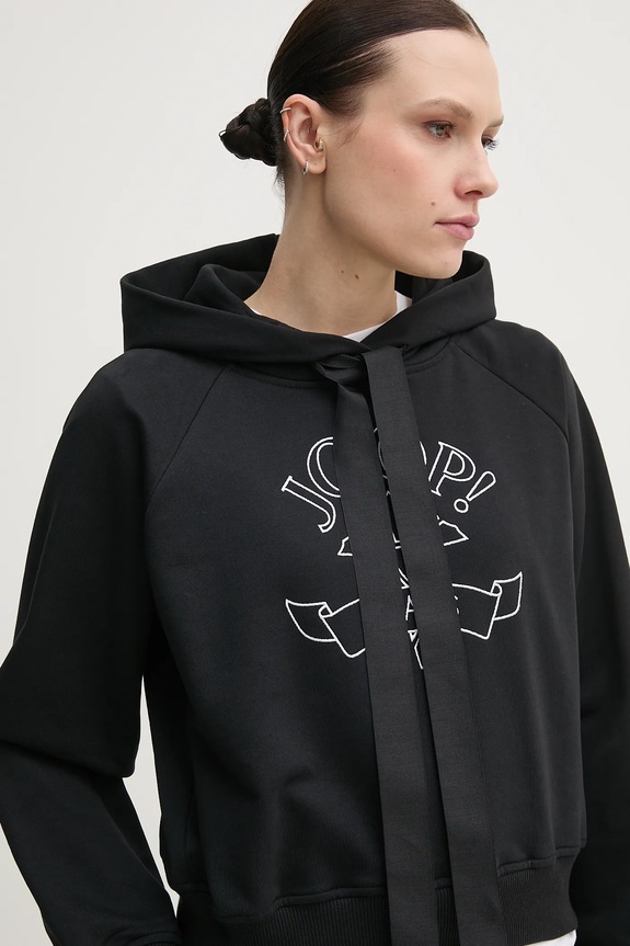 Βαμβακερή μπλούζα Joop! μαύρο 30046176