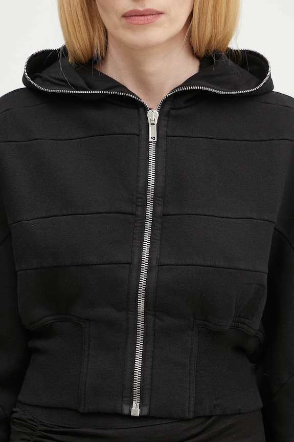 Rick Owens bluza bawełniana Collage Gimp czarny DS01E3233.F