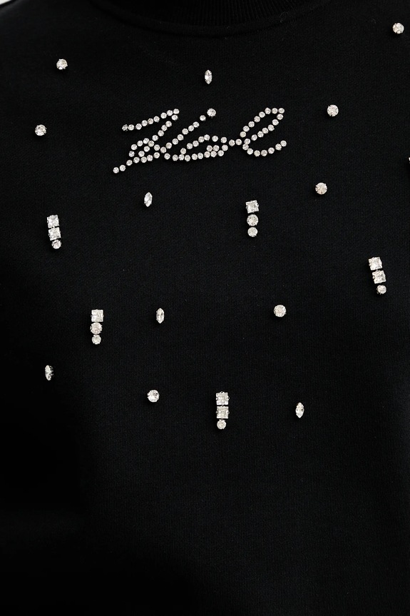 Karl Lagerfeld pamut melegítőfelső A2W20077 fekete