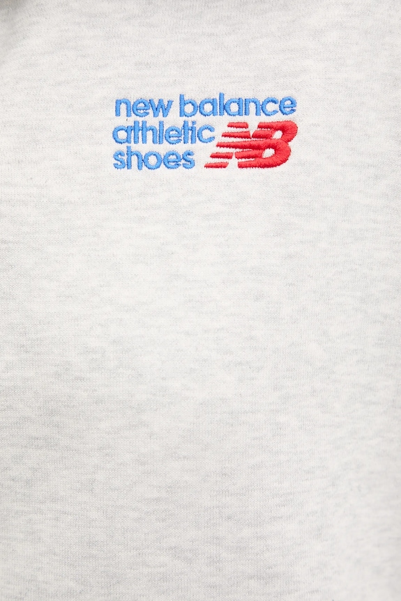 New Balance bluza bawełniana WT51513AHH szary