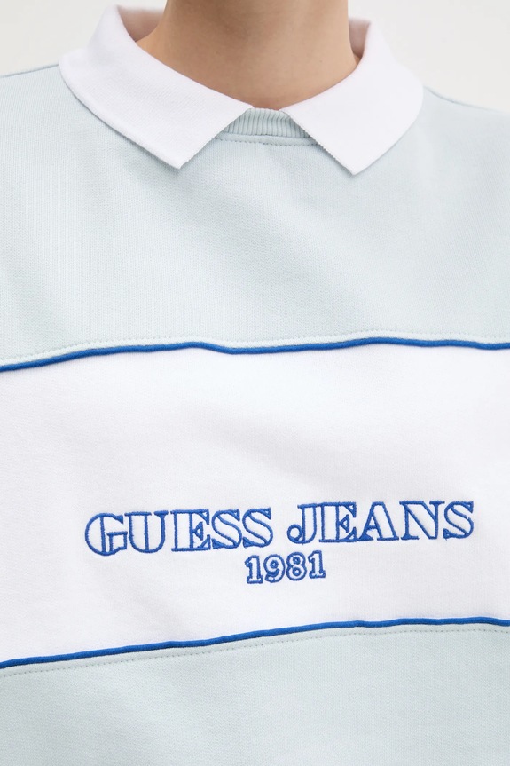 Bavlněná mikina Guess Jeans W5GQ17.K68I4 modrá
