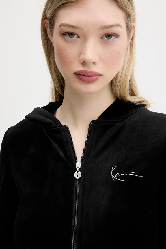 Karl Kani bluza welurowa czarny 61860032