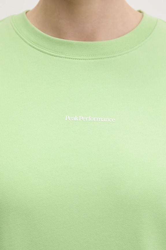 Peak Performance bluza bawełniana zielony G80274