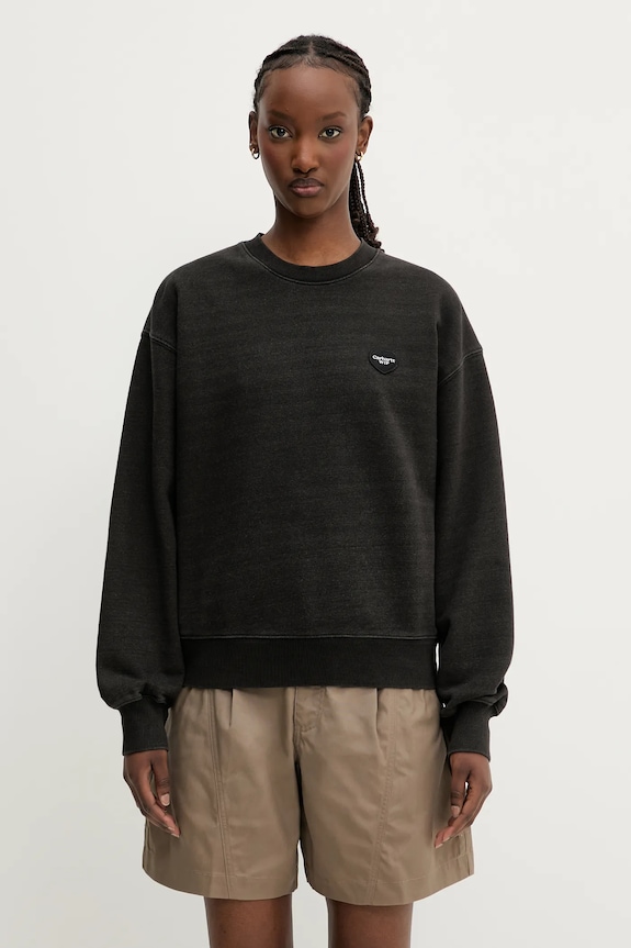 Carhartt WIP bluza bawełniana Ingo Sweat gładkie czarny I034677.89GD