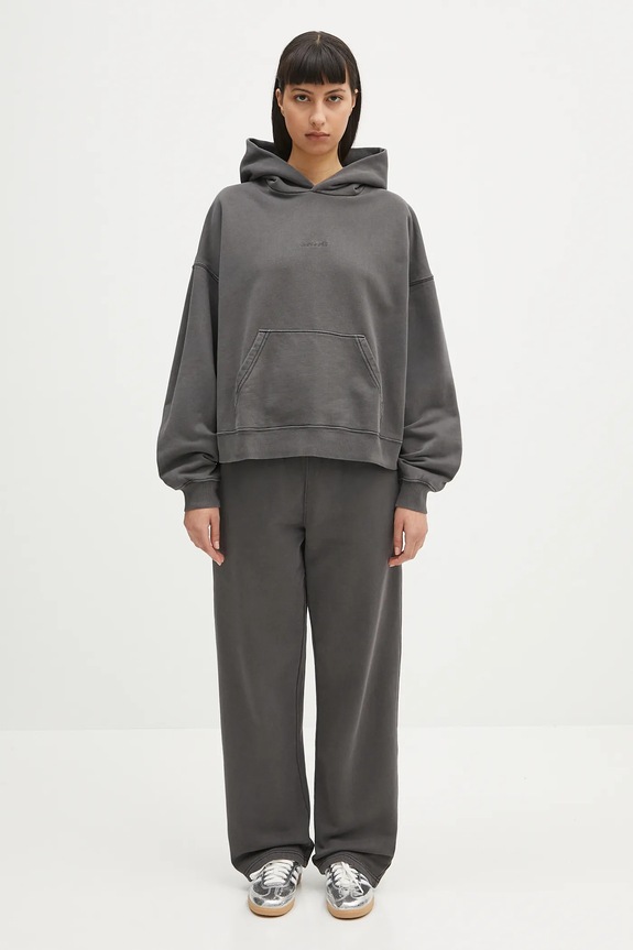 Carhartt WIP cotton sweatshirt Hooded Benton Sweat I034512.89GD gray