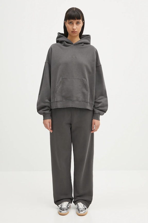 Carhartt WIP cotton sweatshirt Hooded Benton Sweat I034512.89GD gray
