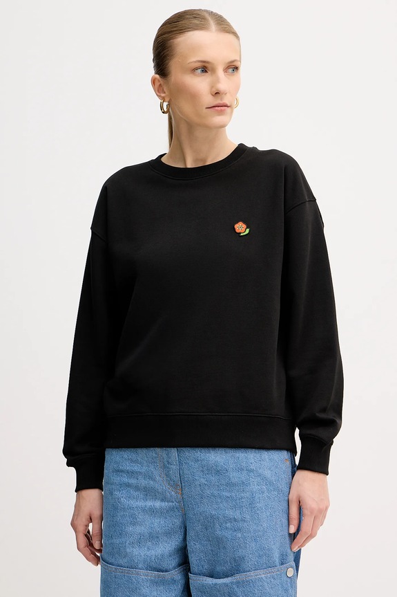 Kenzo bluza bawełniana bawełna czarny FF52SW1874MF.99J