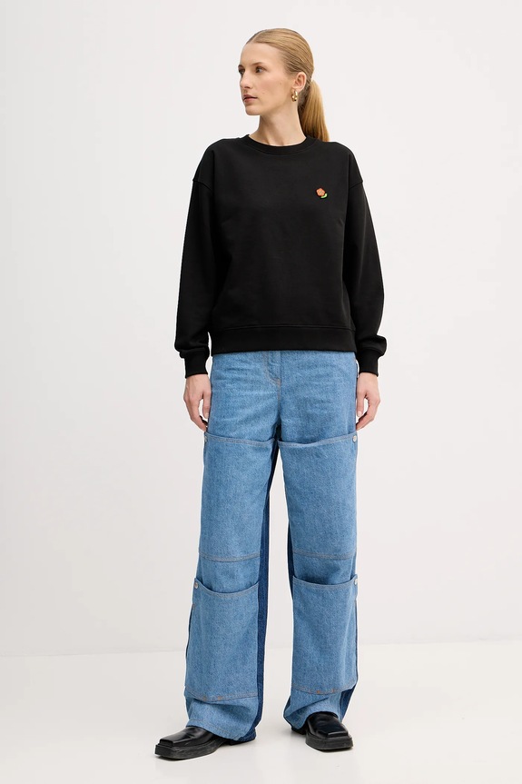 Kenzo bluza bawełniana FF52SW1874MF.99J czarny SS25