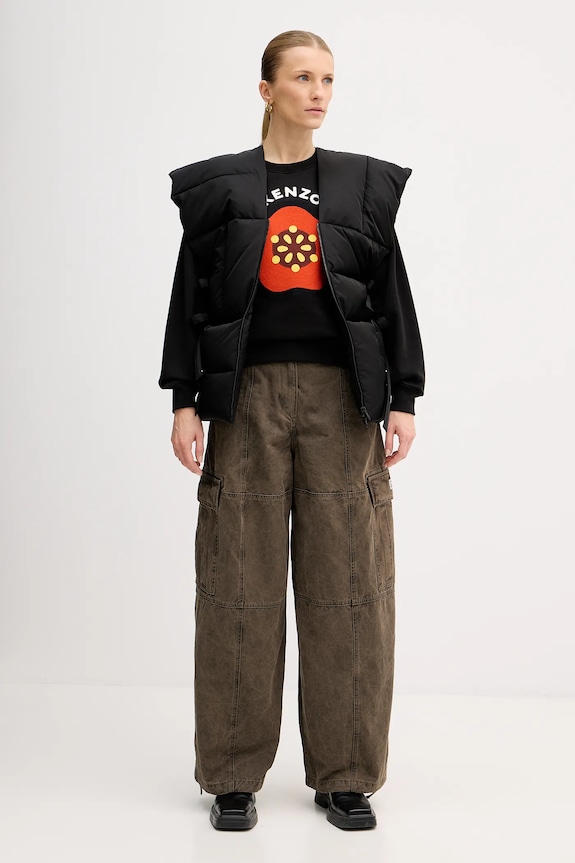 Kenzo bluza bawełniana FF52SW1894MF.99J czarny SS25