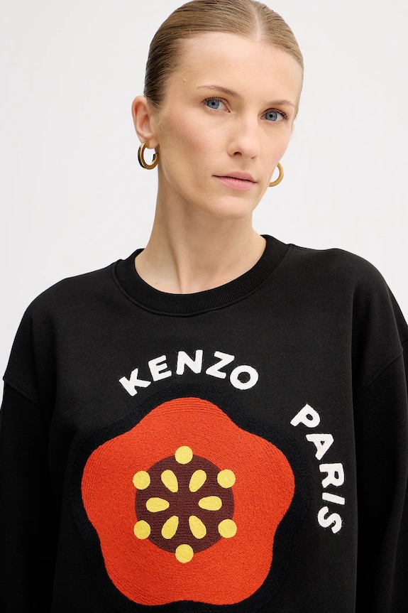 Kenzo bluza bawełniana czarny FF52SW1894MF.99J