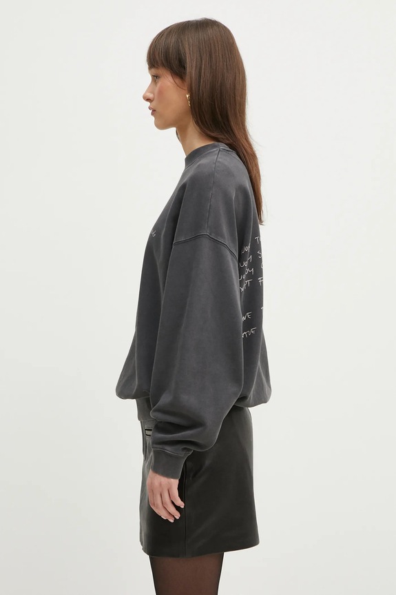 Anine Bing bluza bawełniana Jaci Sweatshirt Lyrics A.08.10904 szary AA00