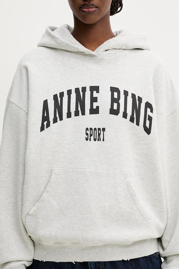 Anine Bing cotton sweatshirt Harvey Sweatshirt gray S.08.5185