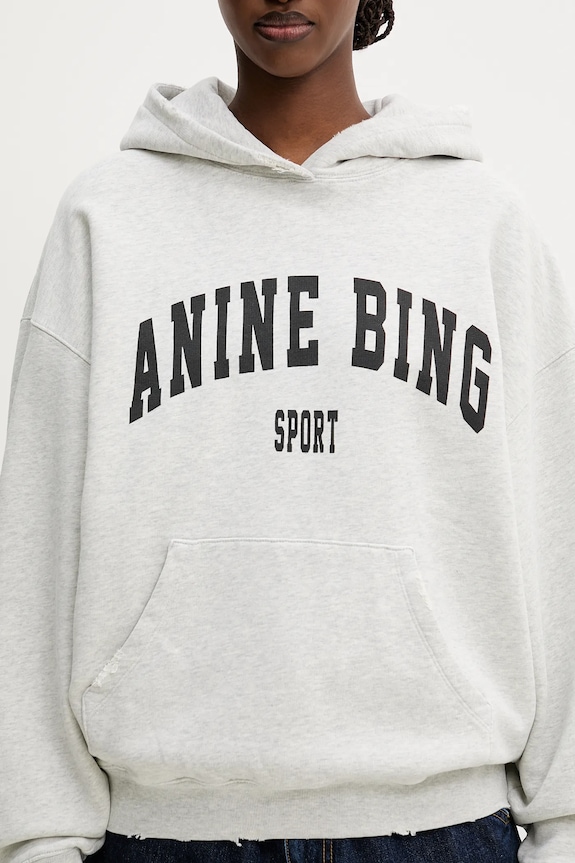 Anine Bing cotton sweatshirt Harvey Sweatshirt gray S.08.5185