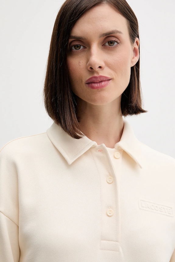 Lacoste bluza bawełniana beżowy SF0351