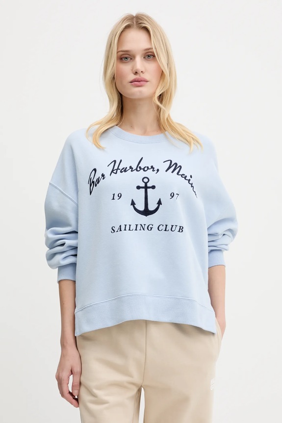 Mikina Hollister Co. bez kapucne modrá KI352.5148.210