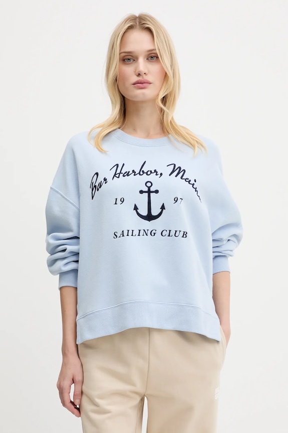 Mikina Hollister Co. bez kapucne modrá KI352.5148.210