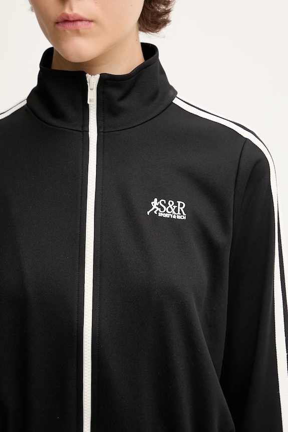 Sporty & Rich felpa Sr Runner Elio Track nero JA059622139BA01