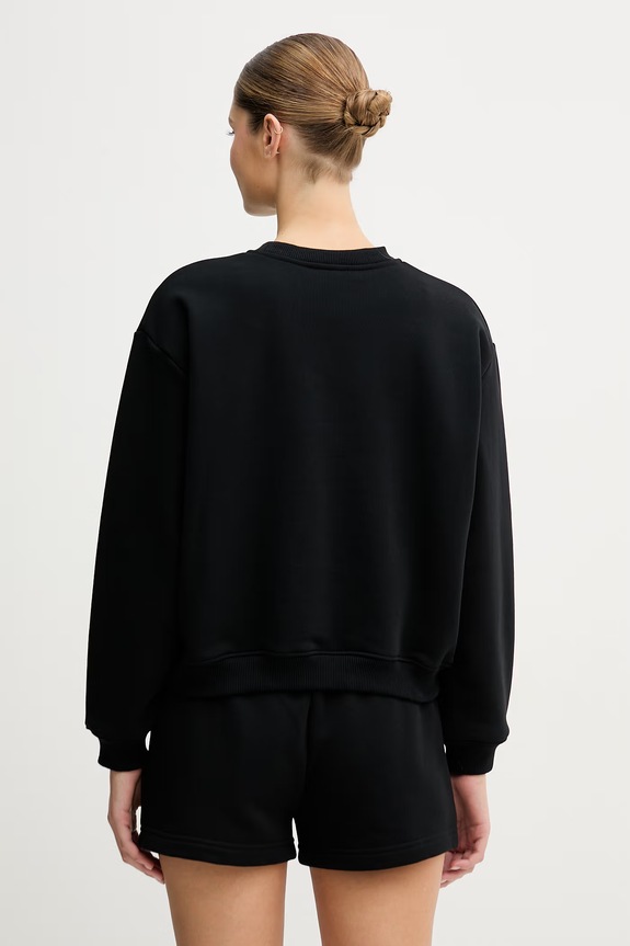 Îmbrăcăminte La Mania hanorac oversized pentru femei, cu bumbac BRODIE negru