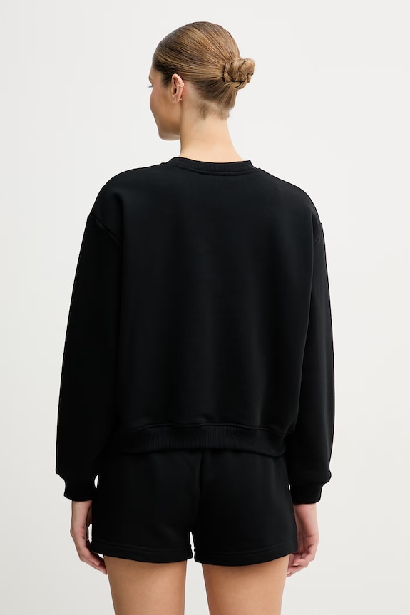 Îmbrăcăminte La Mania hanorac oversized pentru femei, cu bumbac BRODIE negru