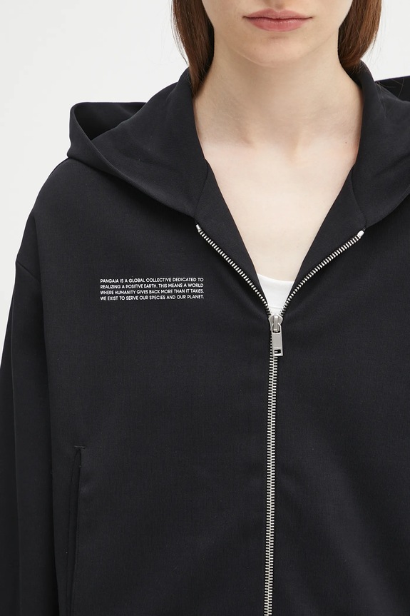 Mikina Pangaia DNA Double Jersey Zip Up Hoodie čierna 10002361