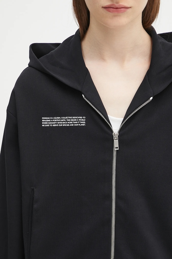 Dukserica Pangaia DNA Double Jersey Zip Up Hoodie crna 10002361