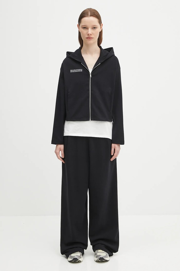 Mikina Pangaia DNA Double Jersey Zip Up Hoodie 10002361 čierna