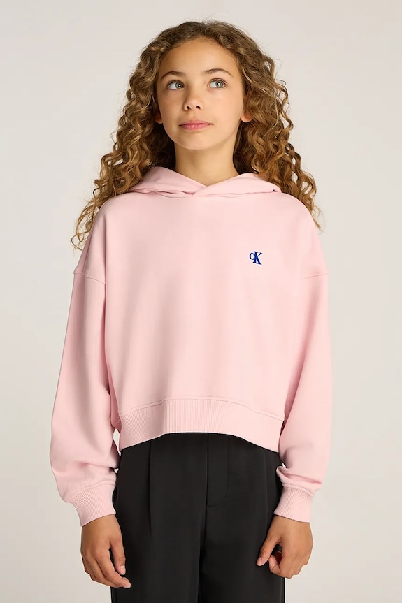 Παιδική μπλούζα Calvin Klein Jeans με ελαστάν ροζ IG0IG02747.PPYA