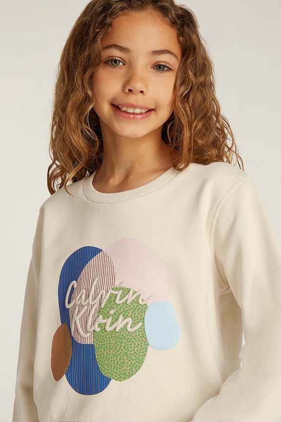 Παιδική μπλούζα Calvin Klein Jeans IG0IG02756.128.176.PPYA μπεζ
