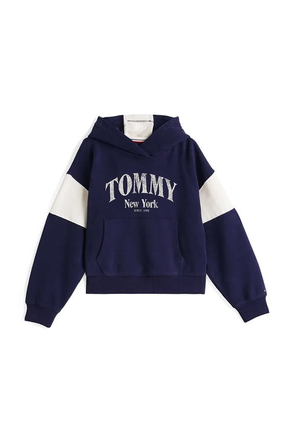 Tommy Hilfiger hanorac de bumbac pentru copii KG0KG08520.PPYA bleumarin SS25