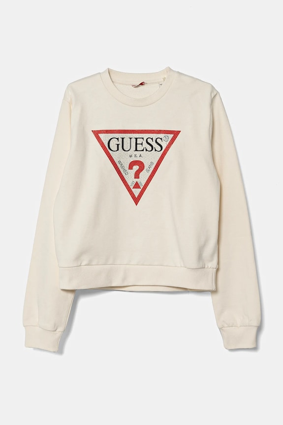 Guess hanorac de bumbac pentru copii J4YQ22.KA6R4.PPYA bej AA00