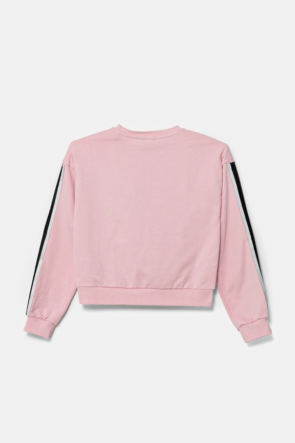 Guess bluza bawełniana dziecięca J5RQ02.KAD74.PPYA różowy SS25
