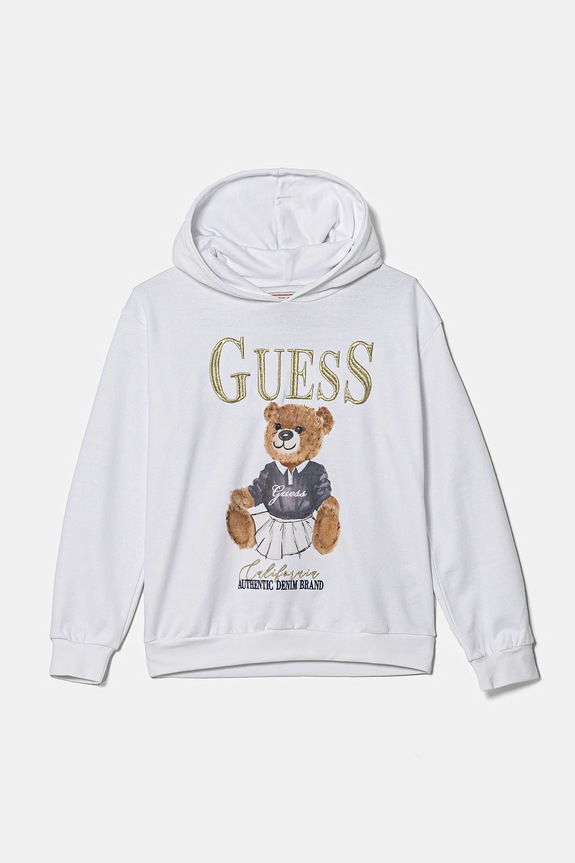 Guess bluza bawełniana dziecięca J5RQ04.KAD74.PPYA biały SS25