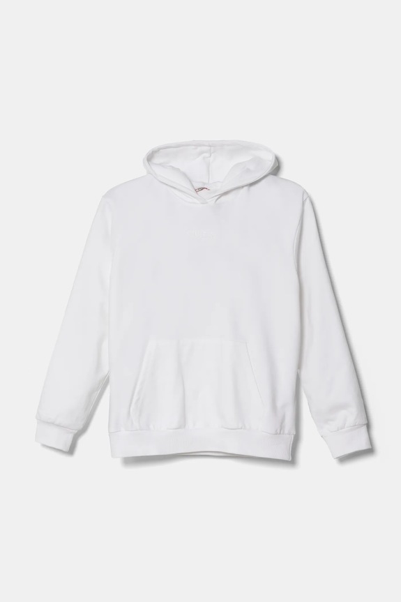 Guess hanorac de bumbac pentru copii imprimeu alb J5RQ09.KAD74.PPYA