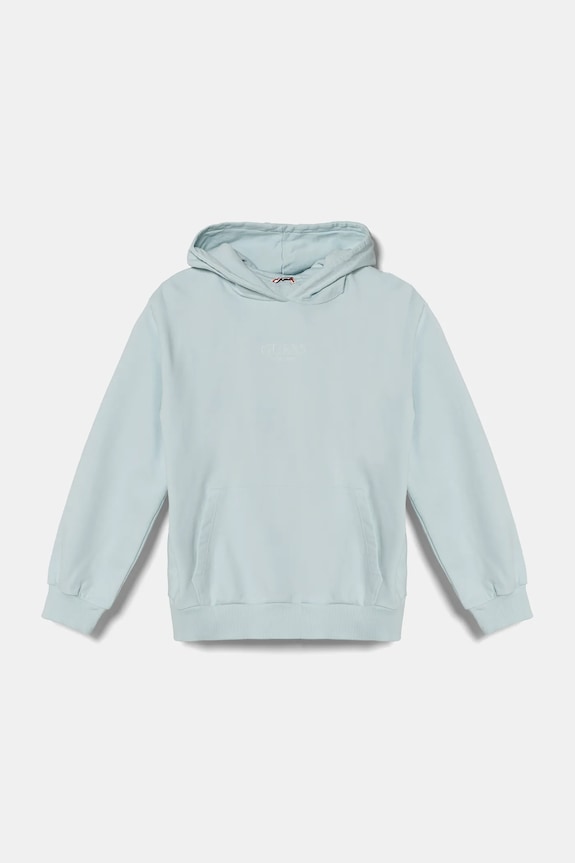 Guess hanorac de bumbac pentru copii imprimeu albastru J5RQ09.KAD74.PPYA