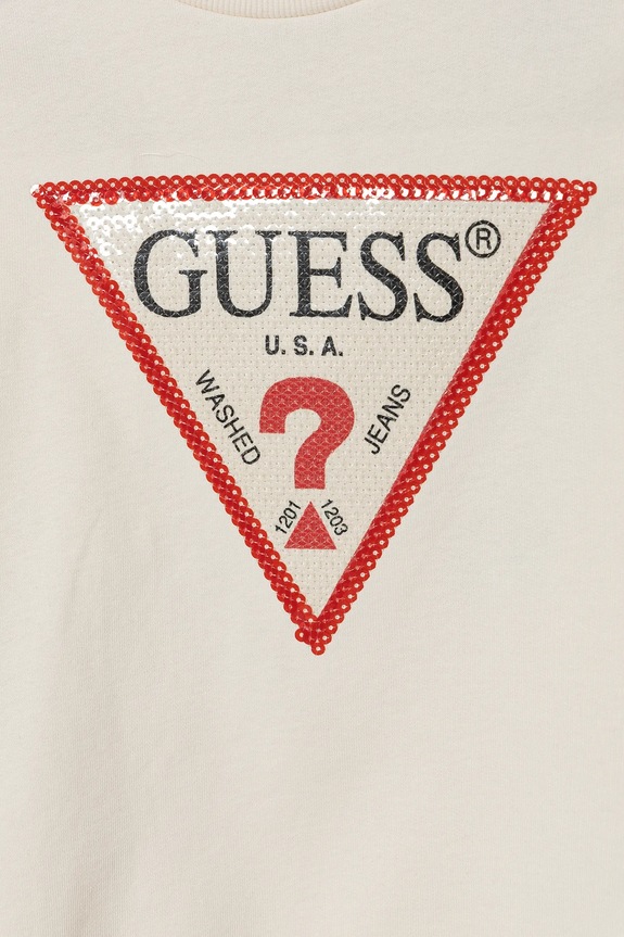Dziewczynka Guess bluza bawełniana dziecięca K4YQ10.KA6R4.PPYA beżowy